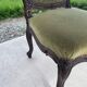 Louis 15 style green velvet chair