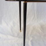 Black glass coffee table 1950