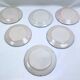 Set of 6 antique Auvillar plates – polychrome floral basket decoration