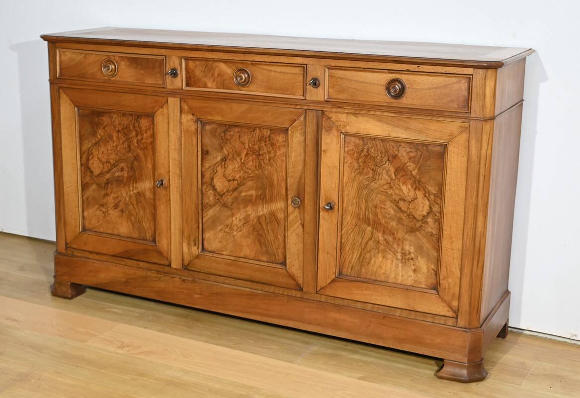 3-door walnut sideboard, late 19th century