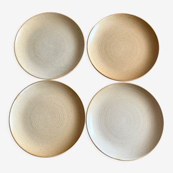 Set of 4 vintage stoneware plates