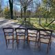 4 chaises paillées de campagne en bois
