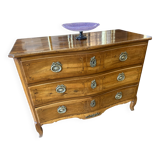 Commode en noyer de style louis xv,  du xix siècle.