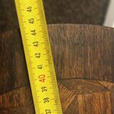 Table d’appoint / guéridon double plateau style Louis XVI en bois marqueté