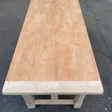 Renovated 20th-century farmhouse dining table with drawer, 200cm.