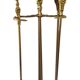 bronze fireplace servant AC 3 accessories pliers, shovel and broom
