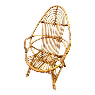Vintage rattan armchair