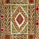 Vintage Turkish hand-knotted rug 108x131 cm