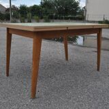Yellow formica table