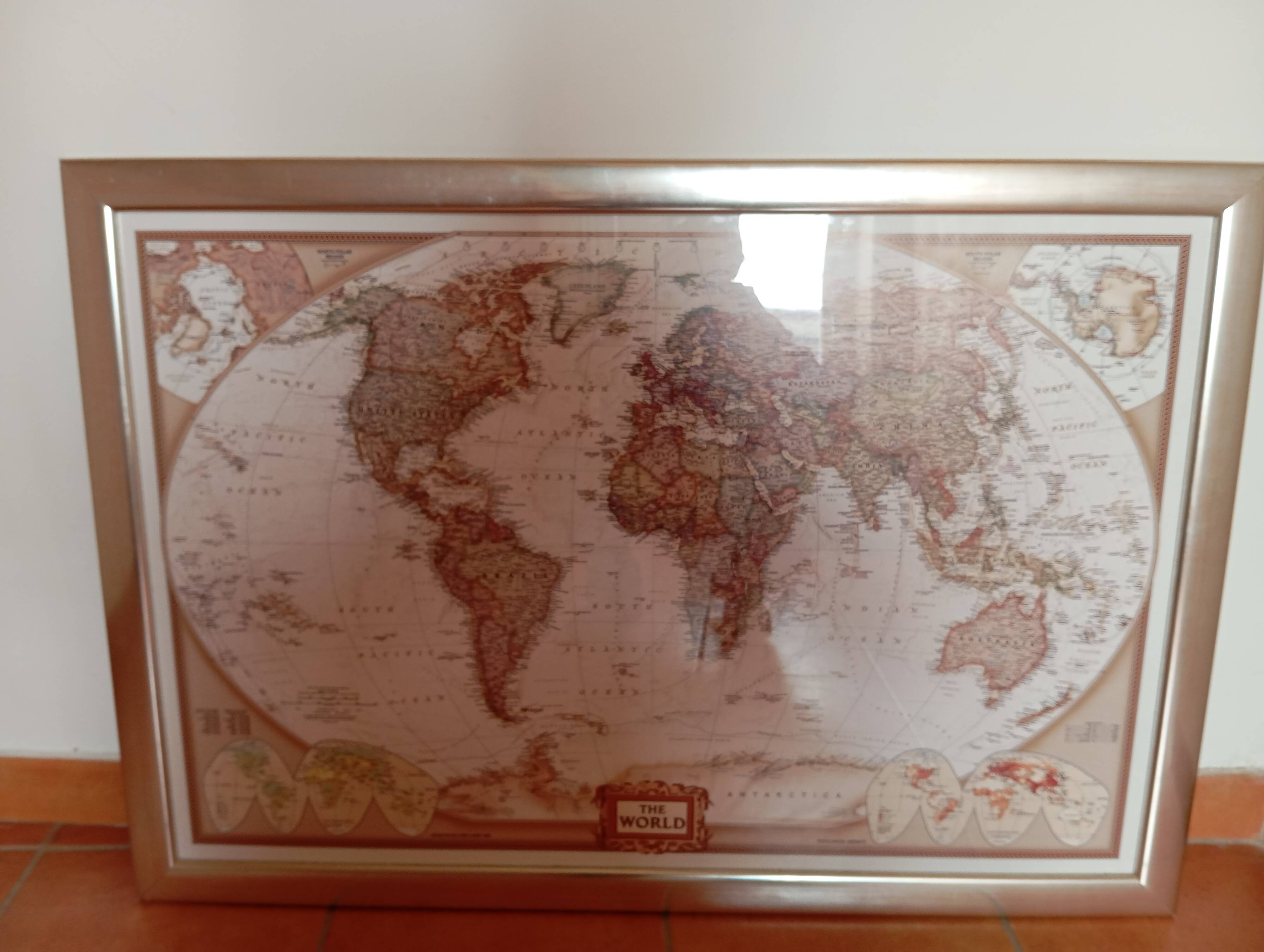 “planisphere – the world” poster frame