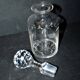 Antique Saint-Louis floral engraved crystal bottle carafe H17cm