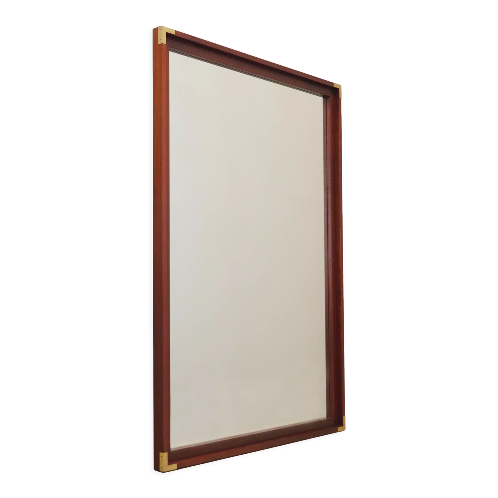 Mahogany-framed mirror, Danish design, 1970s, production: Denmark