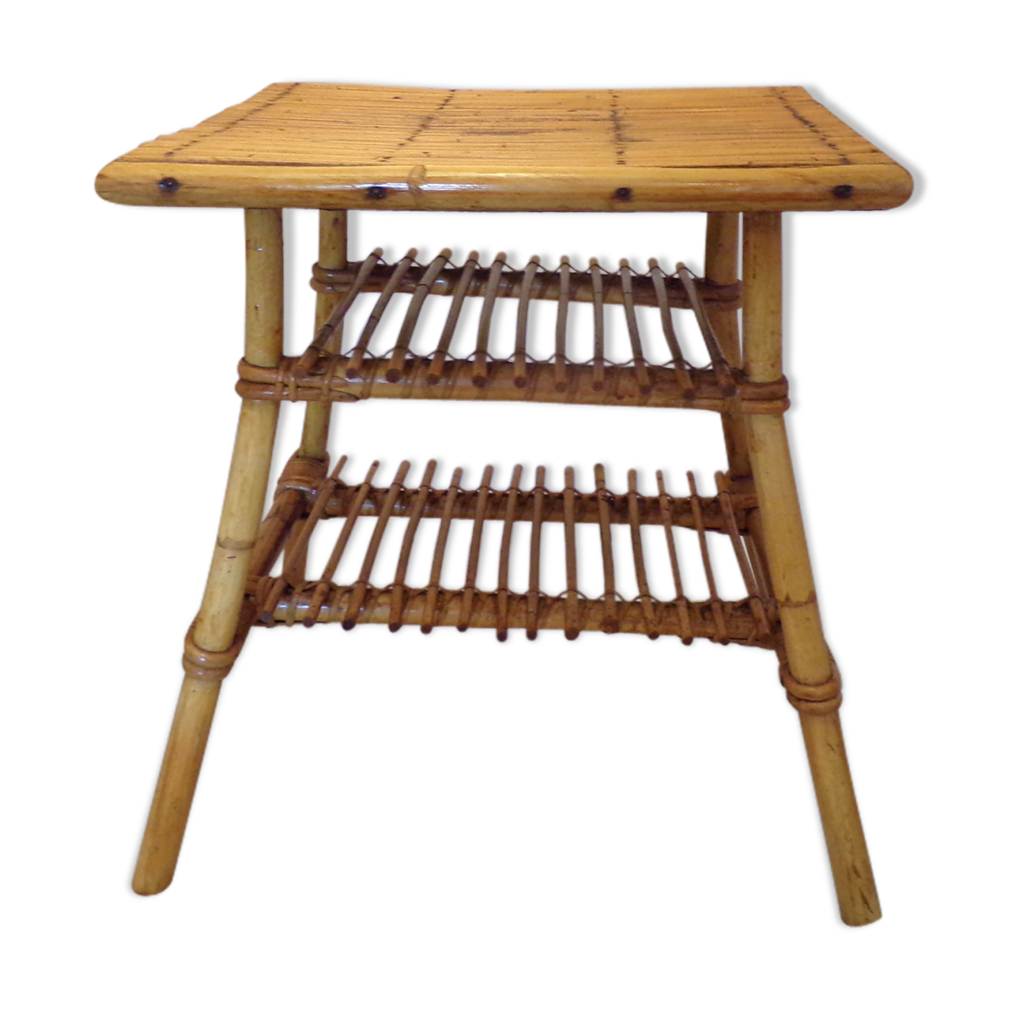 Vintage table rattan