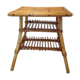 Table vintage rotin