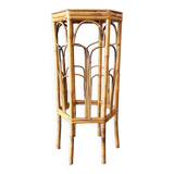 Vintage bamboo pedestal table.