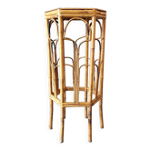 Vintage bamboo pedestal table.