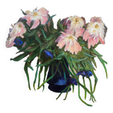 HST painting "bouquet of flowers in vase" signed Porcherot late 20th century