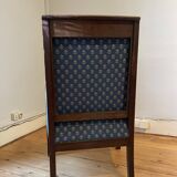 Set of 2 blue Directoire armchairs