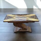 Art Deco console, "S" shaped foot with pattern