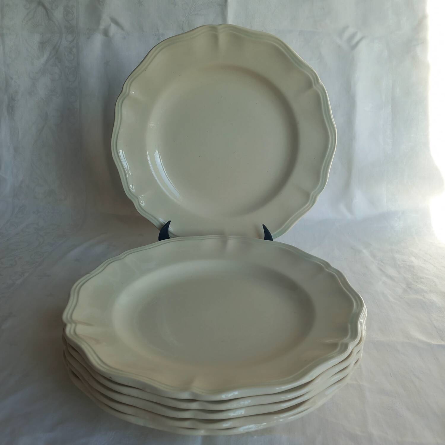 Sarreguemines Ivory Plates