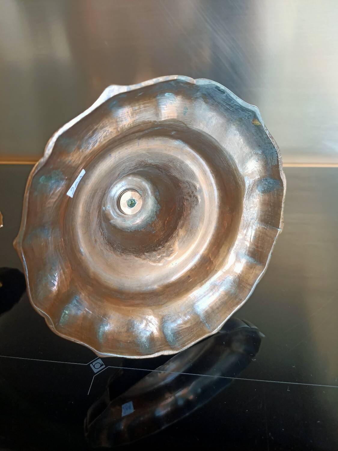 18th century chiseled bronze candlestick