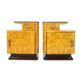Set of two bedside tables designed by Jindřich Halabala for UP závody, 1950's.