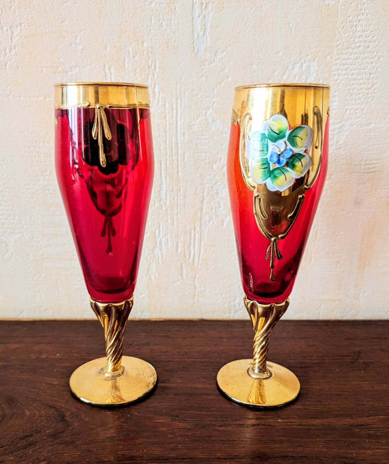 Murano champagne flutes