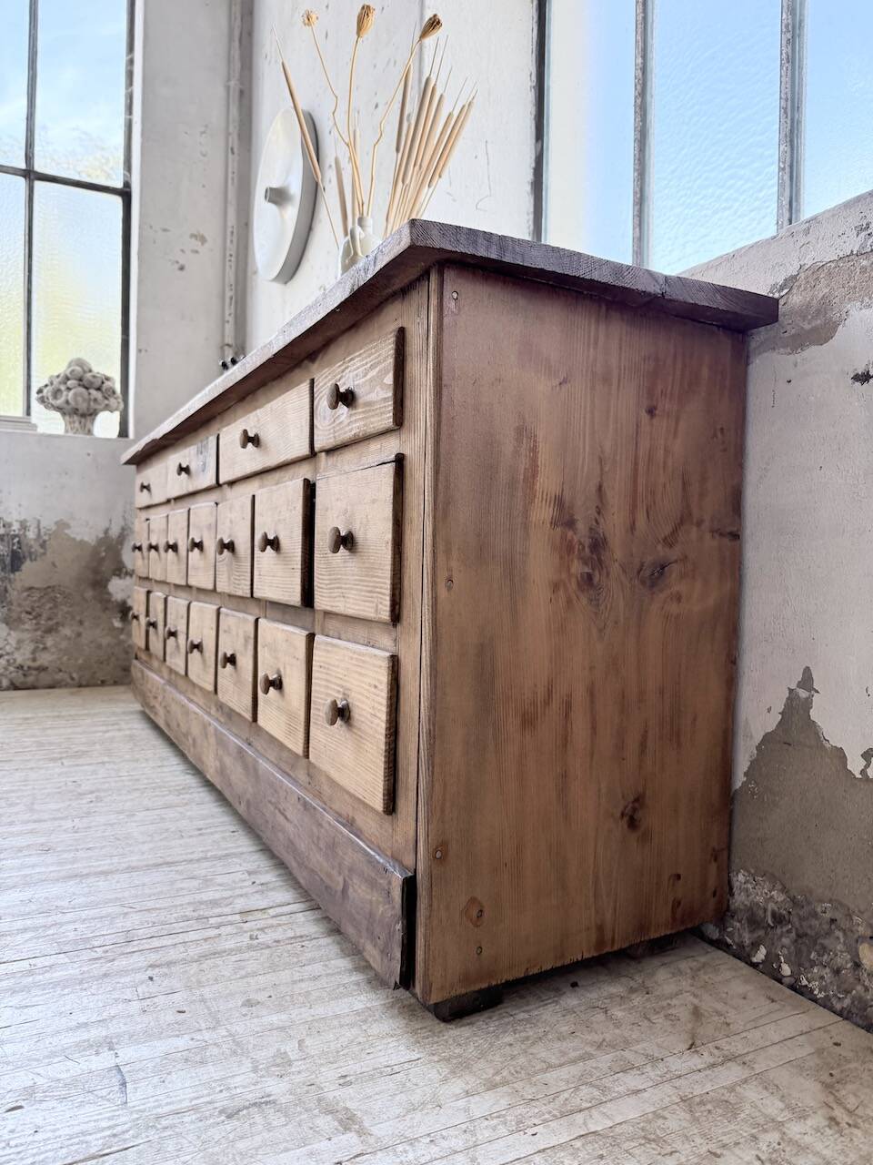 1950s workshop furniture in pine