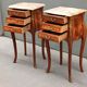 Pair of Louis XV style bedside tables in rosewood.