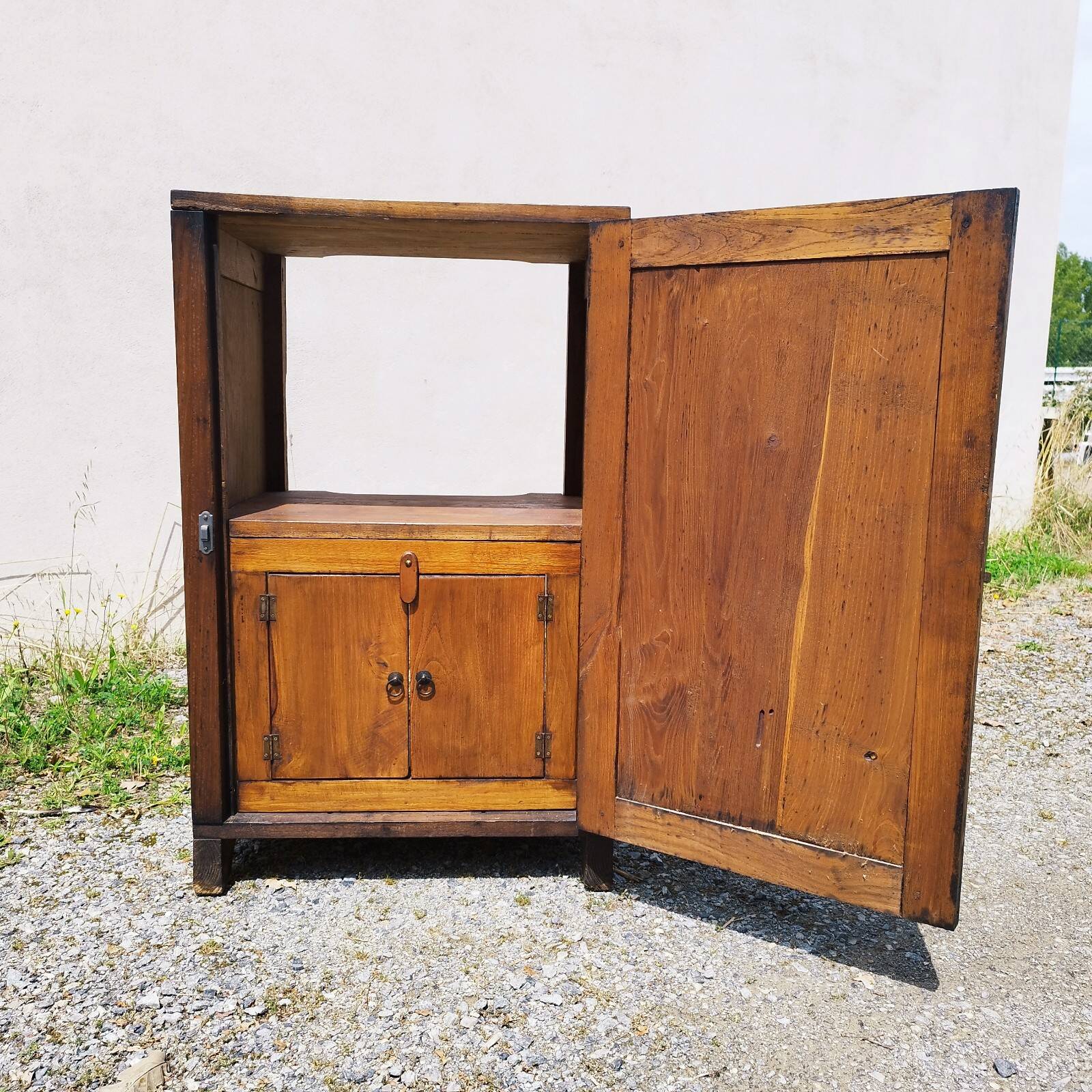 Old vintage solid oak jam maker