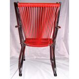 Orange armchair scoubidou 60/70