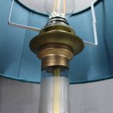 1960s Pair of Hand Painted Glass Table Lamps, Czechoslovakia