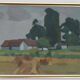 Mid Century Swedish Oil on Canvas – “Village” by Richard Björklund