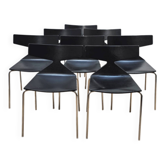 Set of 8 Saya dining chairs, Arper
