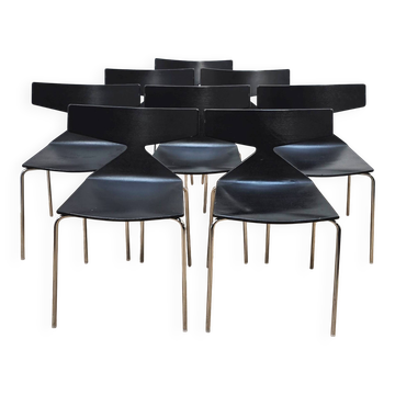 Set of 8 Saya dining chairs, Arper