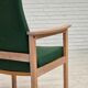 1980s, Danish armchair by Høng Stole, green furniture wool, oak wood.
