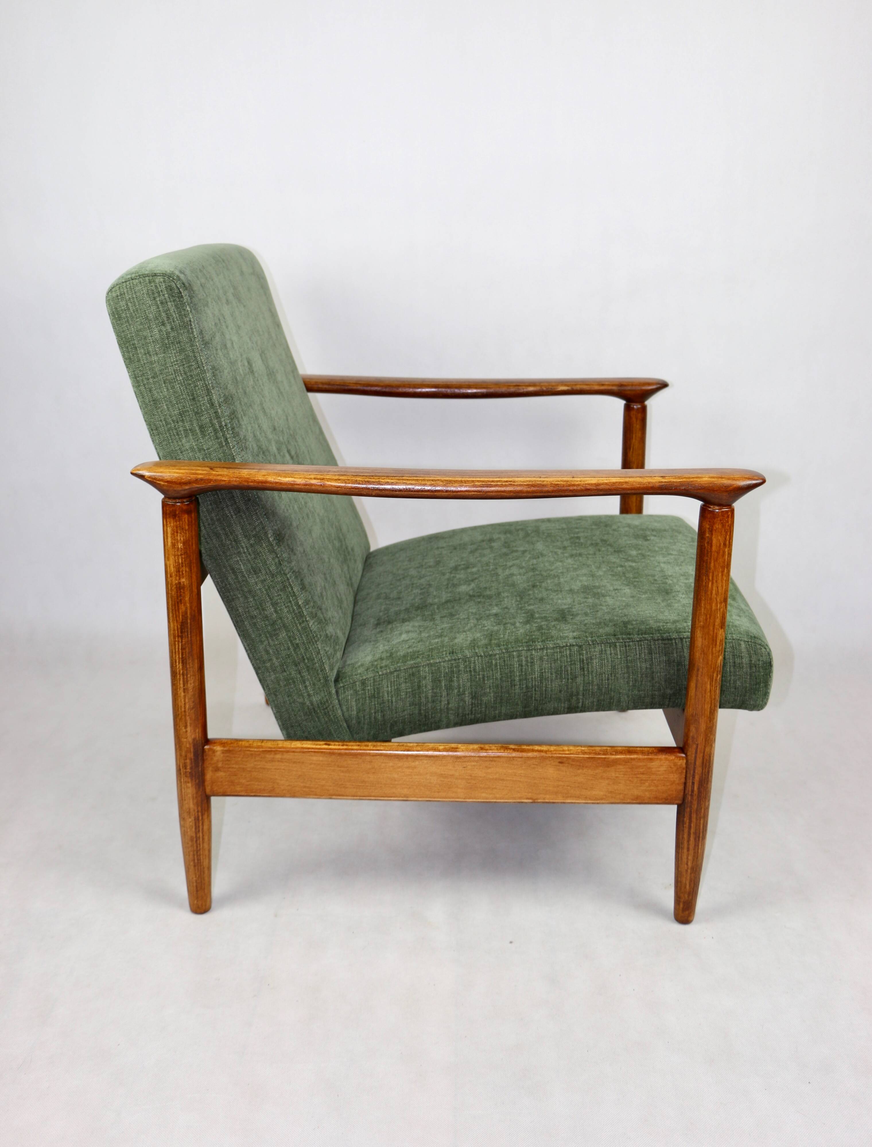 Green Olive GFM-142 Armchair attributed to Edmund Homa, 1970s
