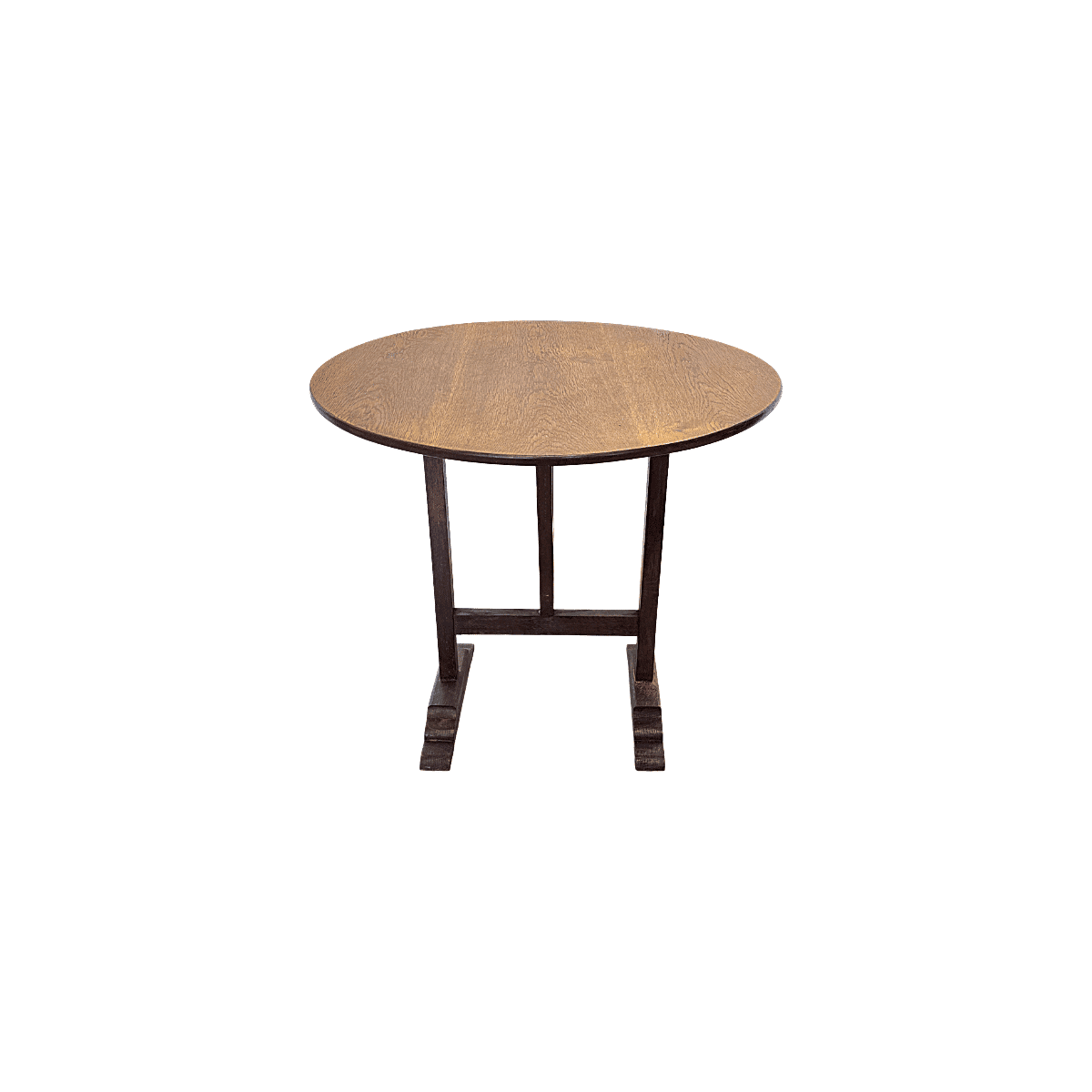 Table d'appoint vigneron en chêne français antique, début des années 1900.