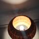 Ceramic table lamp and vintage straw