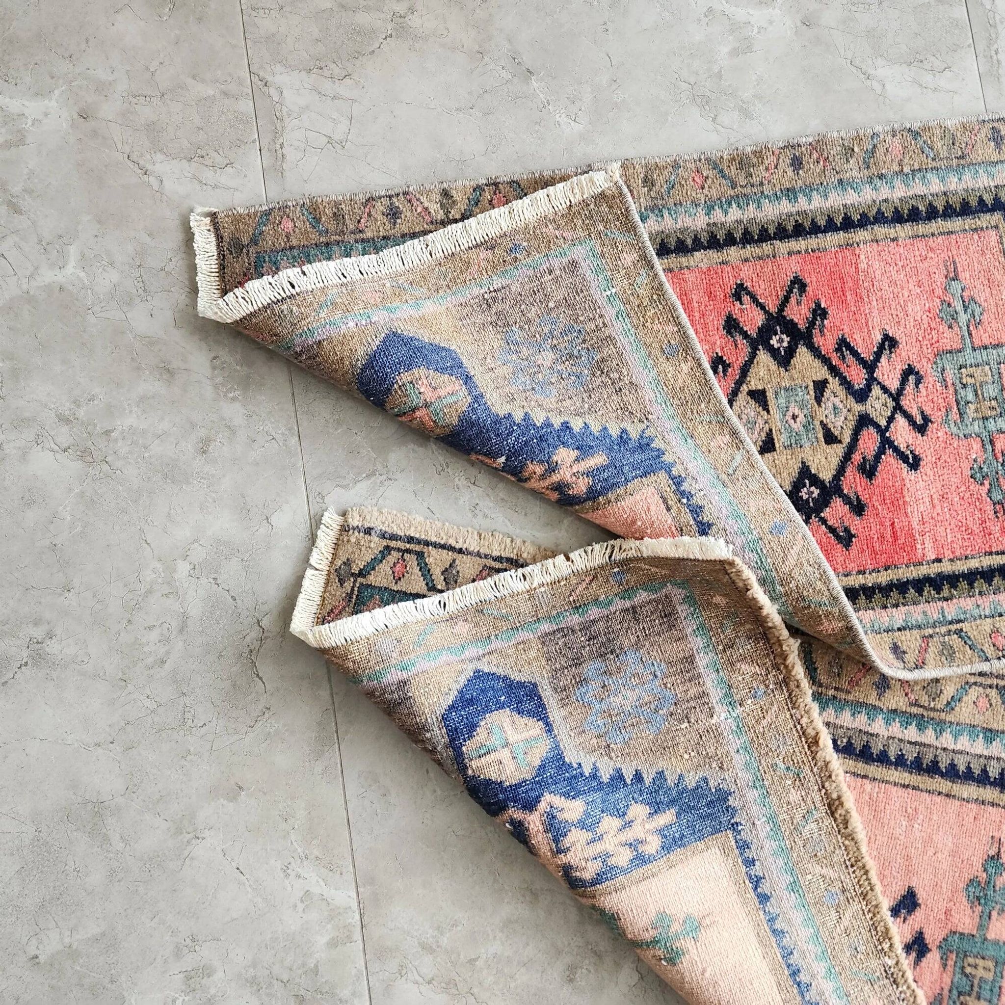 Lot de 2 tapis turcs vintage faits main