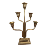 Chandelier en laiton art déco