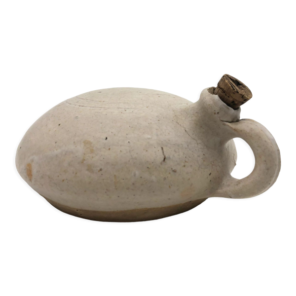 Ancienne bouillotte ronde en grès - Bon état sur Selency