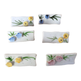 6 porcelain knife holders