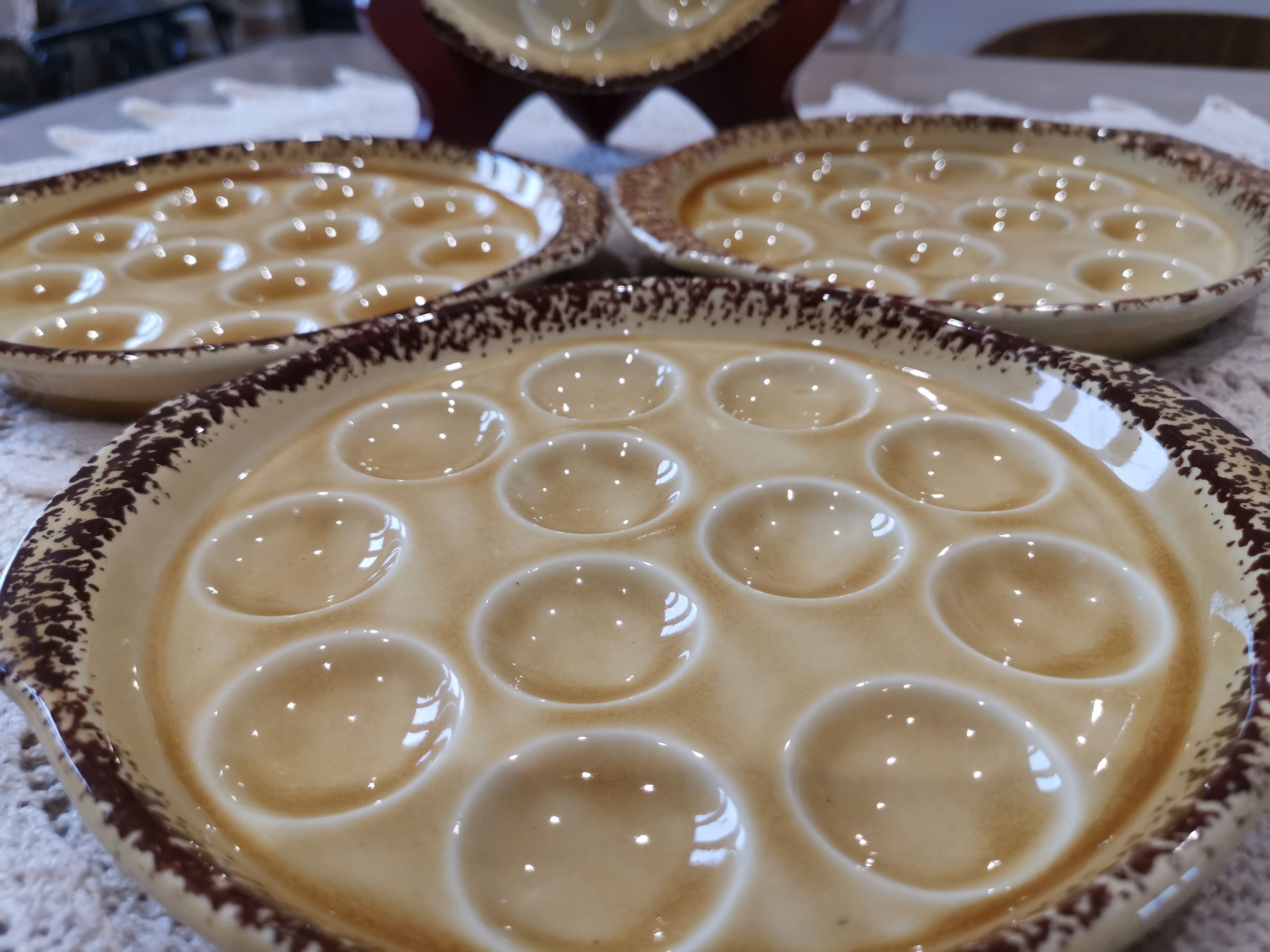 Snail cooking plates Gien France