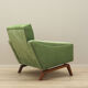 Fauteuil vert, design danois, années 1970, fabriqué au Danemark