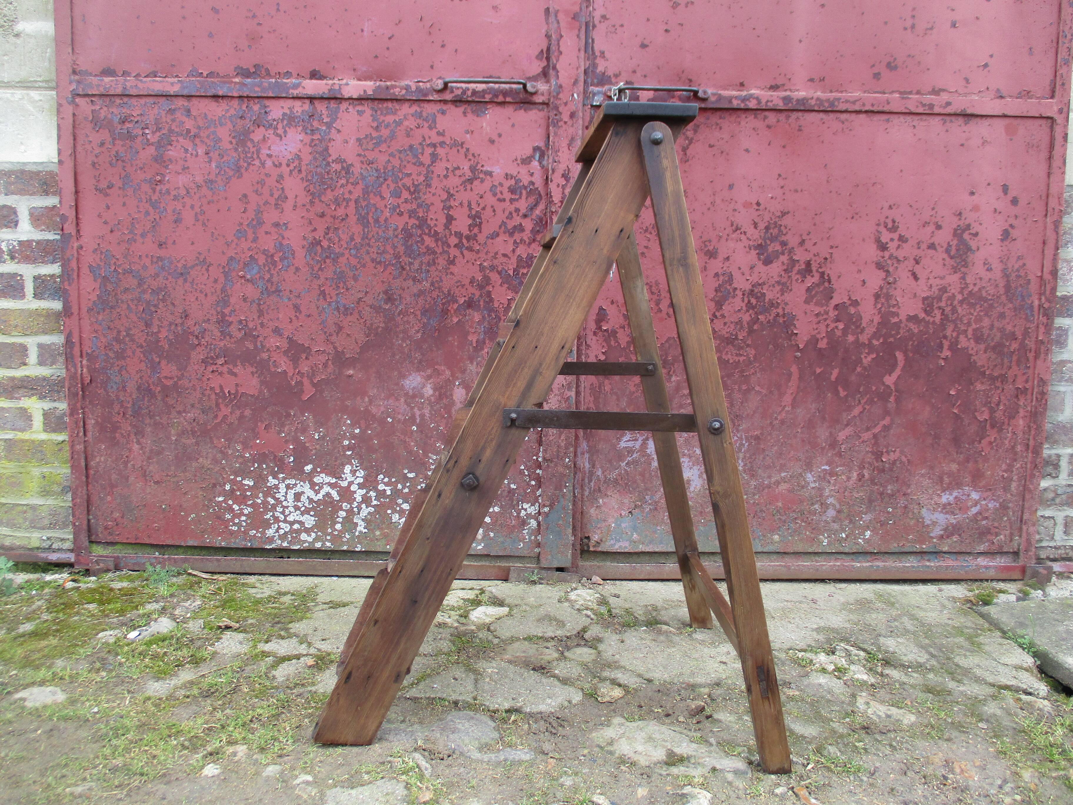 Foldable wooden ladder 5 steps to 1920/30