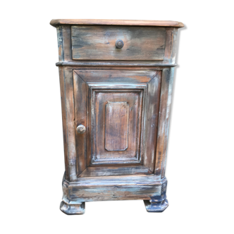 Old grey patinated bedside