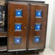 Guglielmo Ulrich Rare meuble bar en noyer italien moderne du milieu du siècle, années 1940