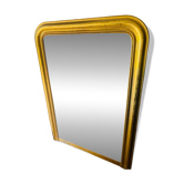 Large antique mirror with gold leaf in the Louis XV style.