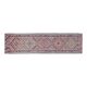 1970s Vintage Turkish Oushak Handmade Wool Cotton Pink Runner Rug 87x333